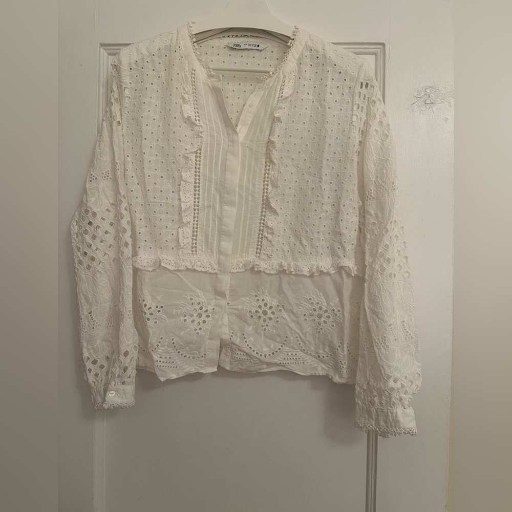 White Eyelet Blouse